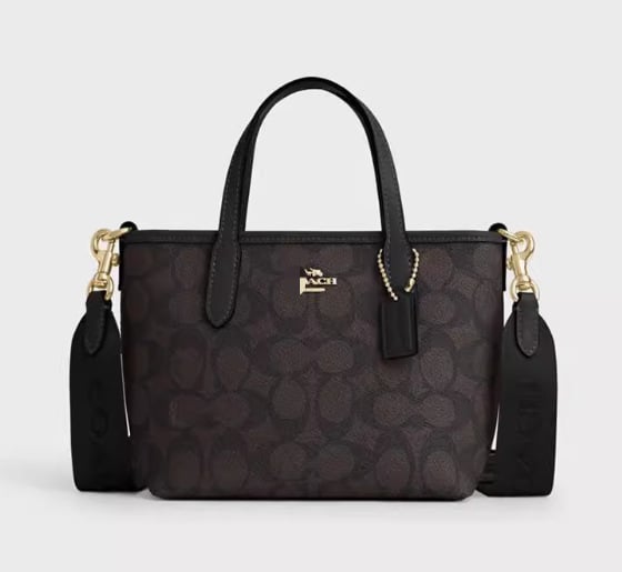 Mini PU tote táska cipzárral, függőleges négyzet alakú, laminált belső zseb cipzárral, szintetikus bőr bélés