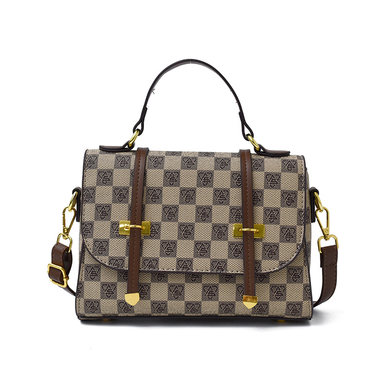 PU anyagú crossbody női táska, városi egyszerű stílus, horizontális négyzet alakú forma, fedél típusú zárás.