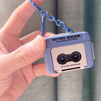 Retro mini rekorder zvuka – kutijica za glazbeni privjesak, 1 minuta snimanja, plastično kućište, bez videa