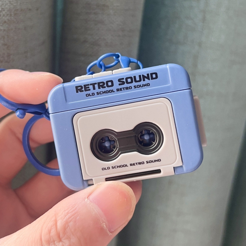 Retro mini rekorder zvuka – kutijica za glazbeni privjesak, 1 minuta snimanja, plastično kućište, bez videa