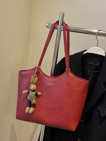 PU Tote torba, horizontalni kvadratni oblik, pokriven otvor, laminirani pretinac sa zipom, unutarnji džep patch