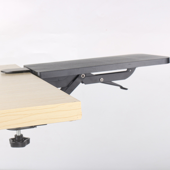 Suport pliabil pentru tastatură cu sprijin pentru braț — oțel laminat la rece, model 09386, pentru birou și biroul de calculator, stil modern minimalist, finisaj: electroplating cu vopsire la cuptor