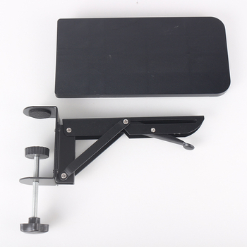 Suport pliabil pentru tastatură cu sprijin pentru braț — oțel laminat la rece, model 09386, pentru birou și biroul de calculator, stil modern minimalist, finisaj: electroplating cu vopsire la cuptor