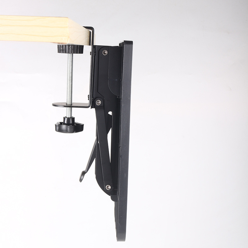 Suport pliabil pentru tastatură cu sprijin pentru braț — oțel laminat la rece, model 09386, pentru birou și biroul de calculator, stil modern minimalist, finisaj: electroplating cu vopsire la cuptor