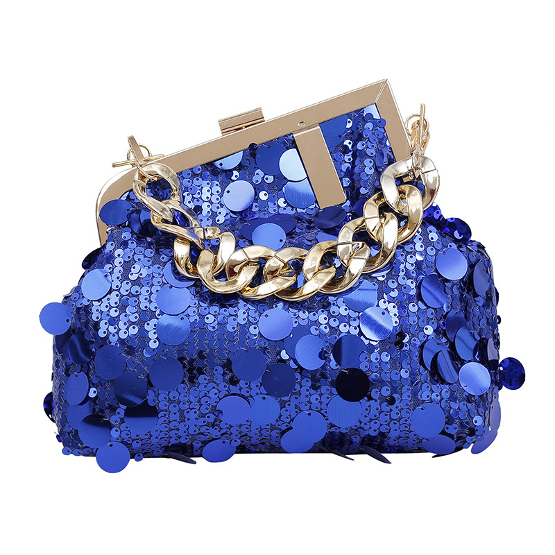 Sjajna ženska torbica u obliku školjke – PVC materijal, ulični stil, vodoravni kvadratni oblik, zaključavanje, poliester podstava