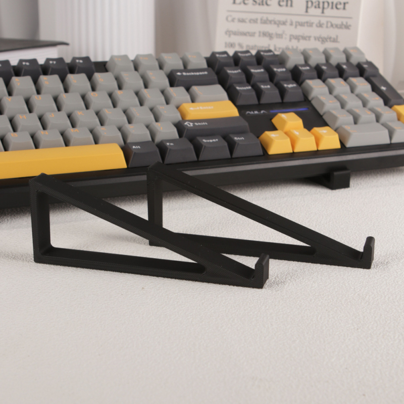 Billentyűzetmagasságot növelő tartó, műanyag, egyszerű és modern stílus, injekciós öntéses kivitel, több szögű állítás