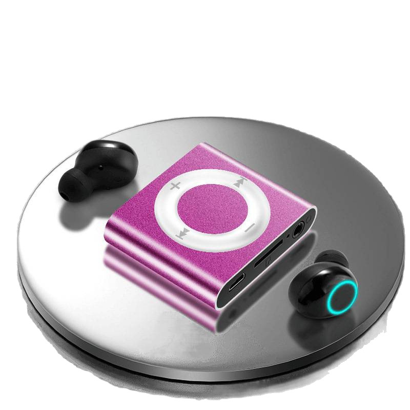 MP3/MP4 player cu suport pentru card TF, control prin buton și design compact, portabil