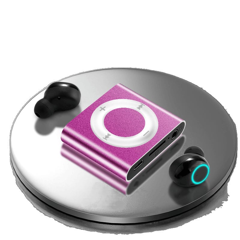 MP3/MP4 player cu suport pentru card TF, control prin buton și design compact, portabil