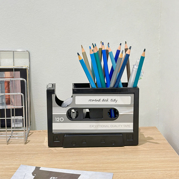 Daudzfunkcionāls pildspalvu turētājs, He han, modelis KJ001, materiāls plastmasa, kvadrāta forma