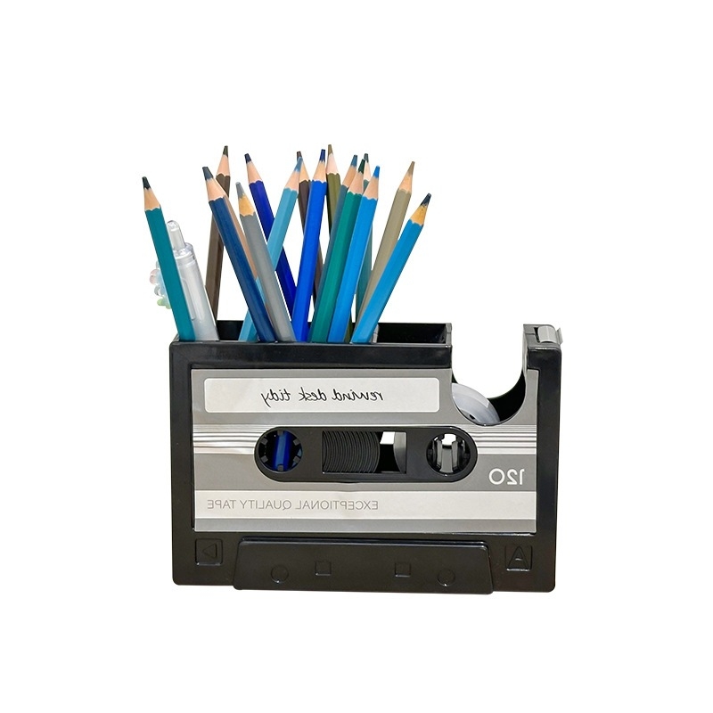 Daudzfunkcionāls pildspalvu turētājs, He han, modelis KJ001, materiāls plastmasa, kvadrāta forma