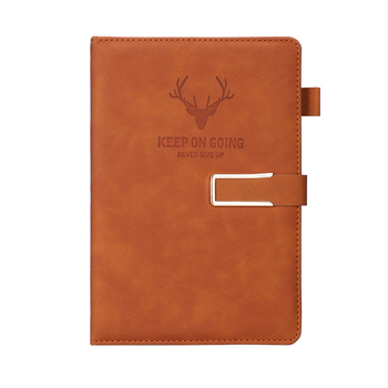 Notepad cu husă din piele ecologică, cataramă U, Dowling hârtie 80 g, 200-300 pagini