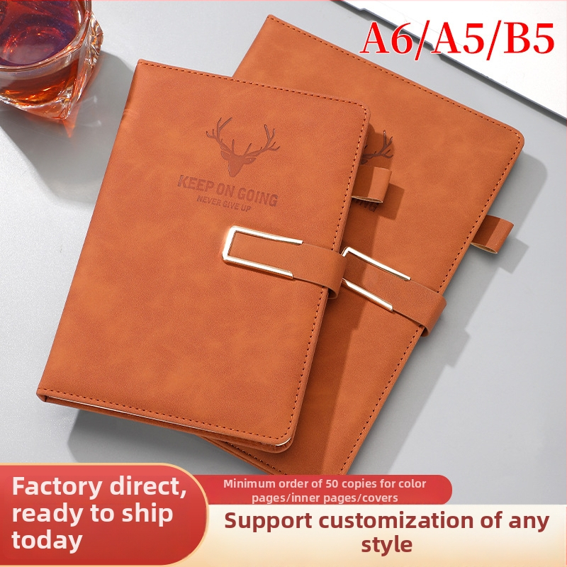 Notepadas su imitacijos oda viršeliu ir U sagtimi, Dowling popierius 80 g, 200–300 puslapių