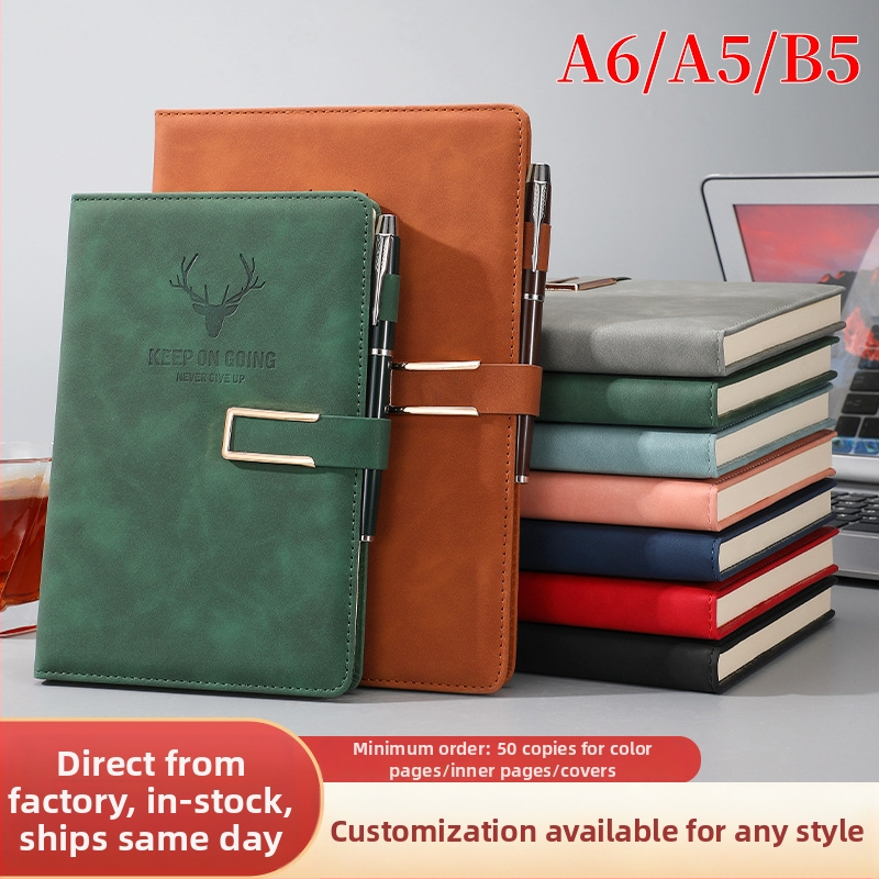 Notepadas su imitacijos oda viršeliu ir U sagtimi, Dowling popierius 80 g, 200–300 puslapių