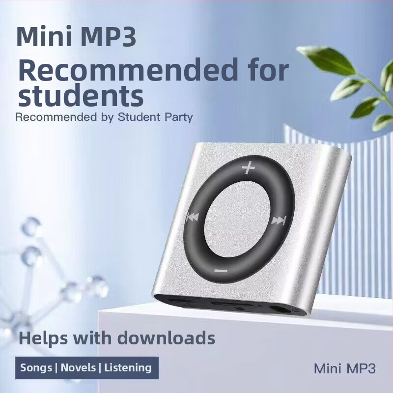 Mini prenosný MP3 prehrávač pre študentov - MP3 prehrávanie, anglické počúvanie, bez rozširovacej karty