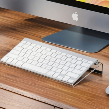 Geve akril billentyűzet állvány – átlátszó kijelzőtartó, magasság növelő és függő tartó, asztali használatra, modell 4, 250 g