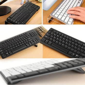 Geve akril billentyűzet állvány – átlátszó kijelzőtartó, magasság növelő és függő tartó, asztali használatra, modell 4, 250 g