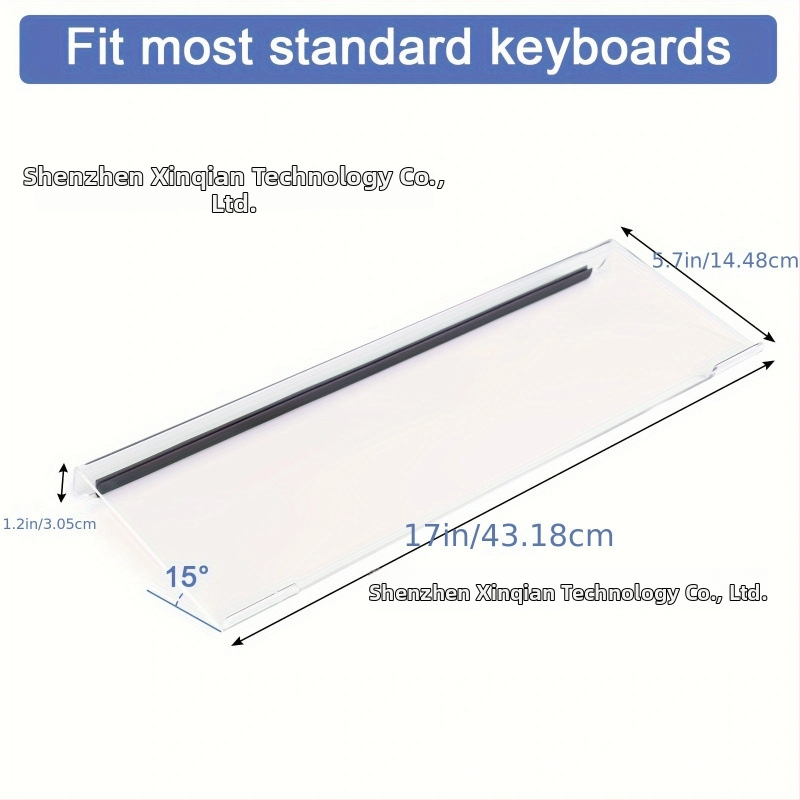 Geve akril billentyűzet állvány – átlátszó kijelzőtartó, magasság növelő és függő tartó, asztali használatra, modell 4, 250 g