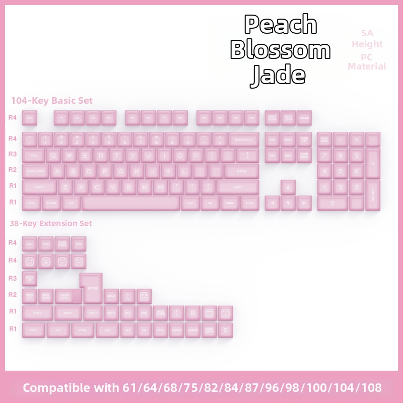 Keycaps mehāniska tastatūrai, PbTs materiāls, universāla saderība, privāta zīmola, svars 420 g