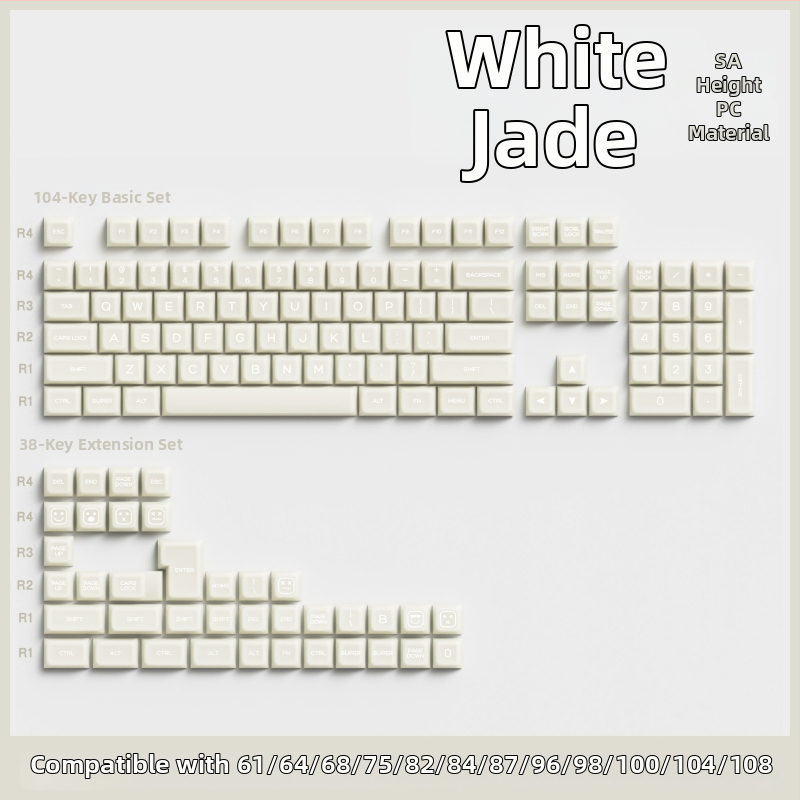 Keycaps mehāniska tastatūrai, PbTs materiāls, universāla saderība, privāta zīmola, svars 420 g