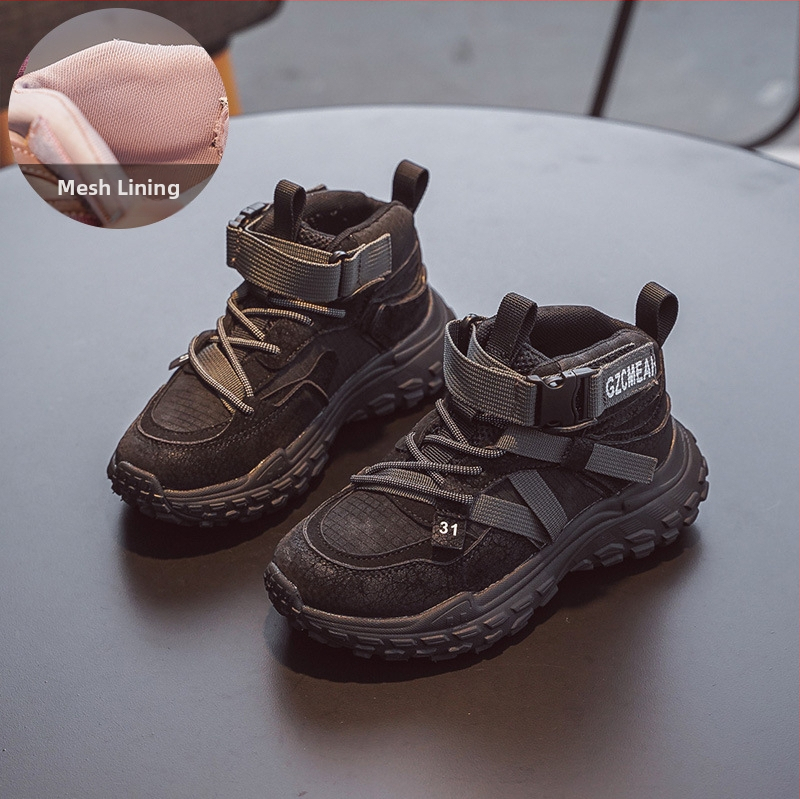 Lányok téli sportcipő fleece bélés – elöl fűzővel, mikroszálas bőr felsőrész, EVA talp, vízálló