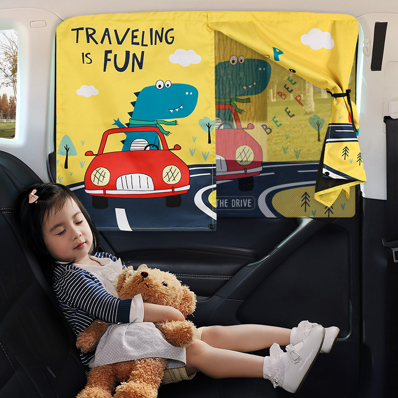 Autóba szánt napvédő hálós függöny, mágneses rögzítéssel, oldalablakokra – univerzális illeszkedés