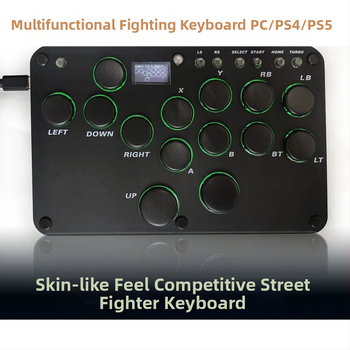 Hitbox gaming klávesnica s 16 klávesami, káblové USB pripojenie, červené osi mechanické spínače, RGB podsvietenie, univerzálna kompatibilita PS5/PS4/Switch/PC/Android