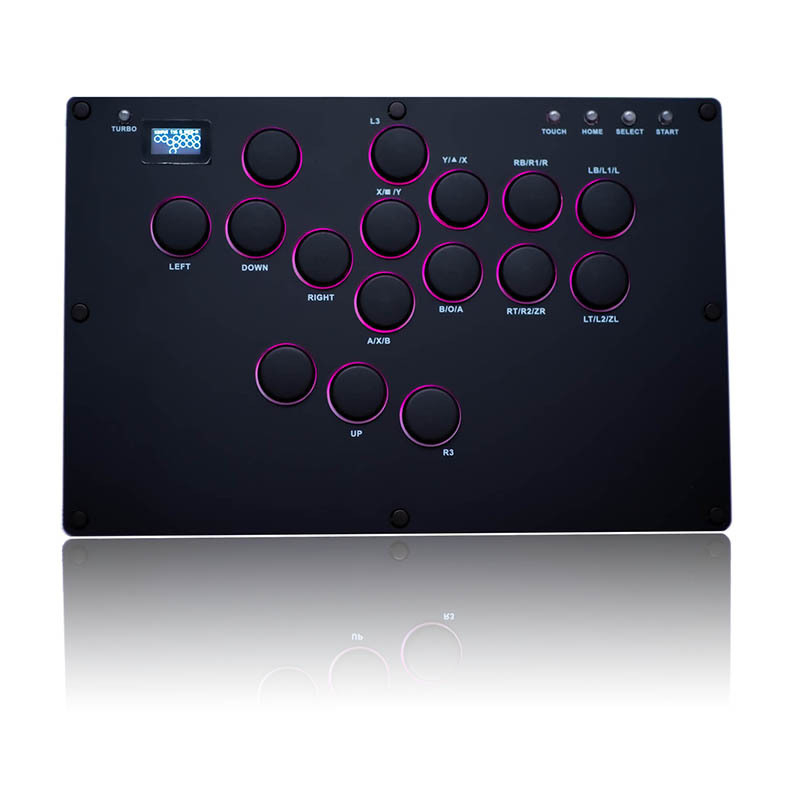 Hitbox 16 πλήκτρων gaming keyboard με ενσύρματη USB σύνδεση, μηχανικοί διακόπτες κόκκινου άξονα, RGB φωτισμός, συμβατότητα PS5/PS4/Switch/PC/Android