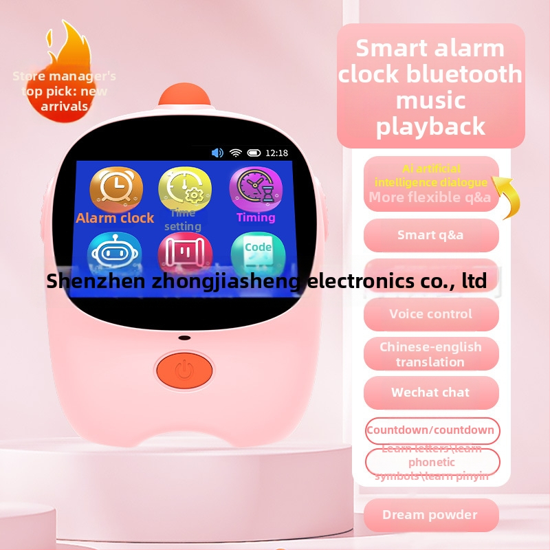 Pametni budilnik za rano obrazovanje s LCD zaslonom, Wi-Fi, MP3 reprodukcija, emocionalna interakcija i dodirni senzor