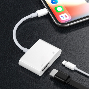 Cablu adaptor Lightning către HDMI pentru dispozitive Apple – interfață HDMI, cip AM8268, 5Gbps, miez din cupru, lungime 0,1 m