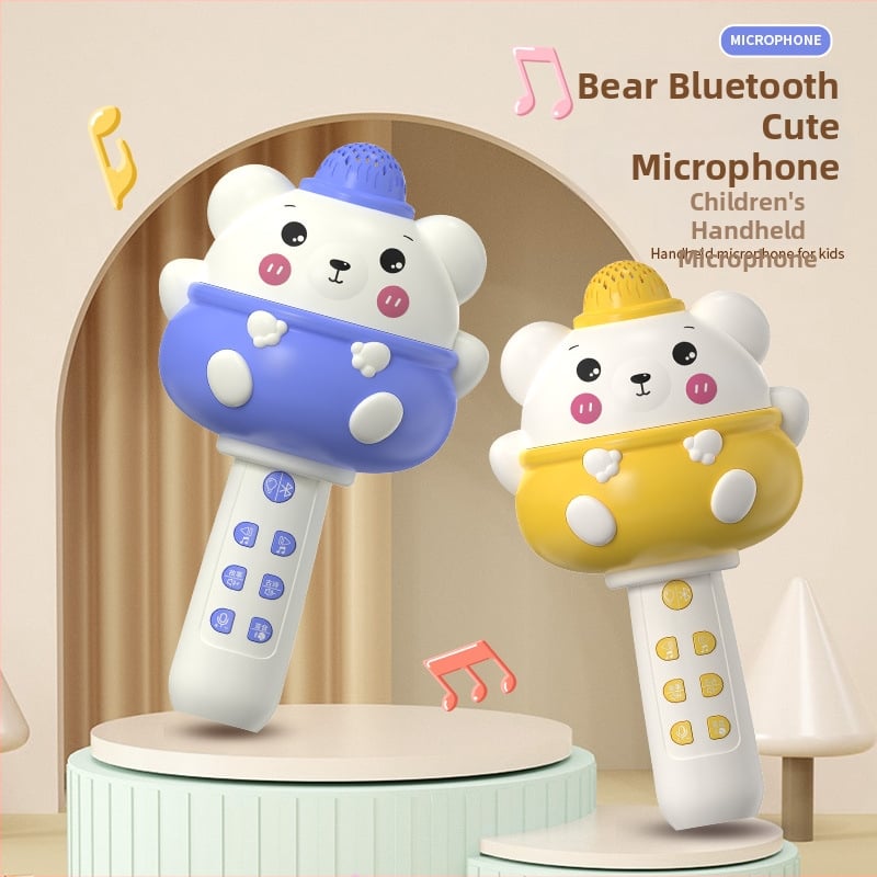 Detský bezdrôtový Bluetooth karaoke mikrofón s MP3 prehrávaním, dobíjateľná lítiová batéria, hudba a vokál, kompatibilný s mobilnou aplikáciou