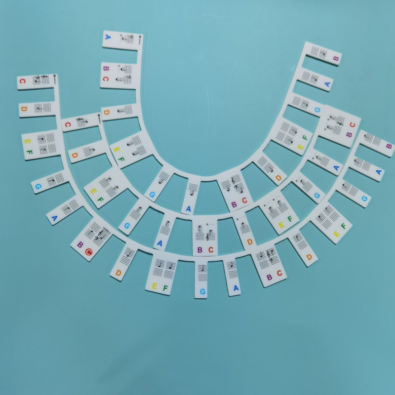 Zongora billentyű matricák - gumi anyag, modell: szilikon billentyű útmutató, dobozos csomagolás, 88-billentyű kompatibilitás