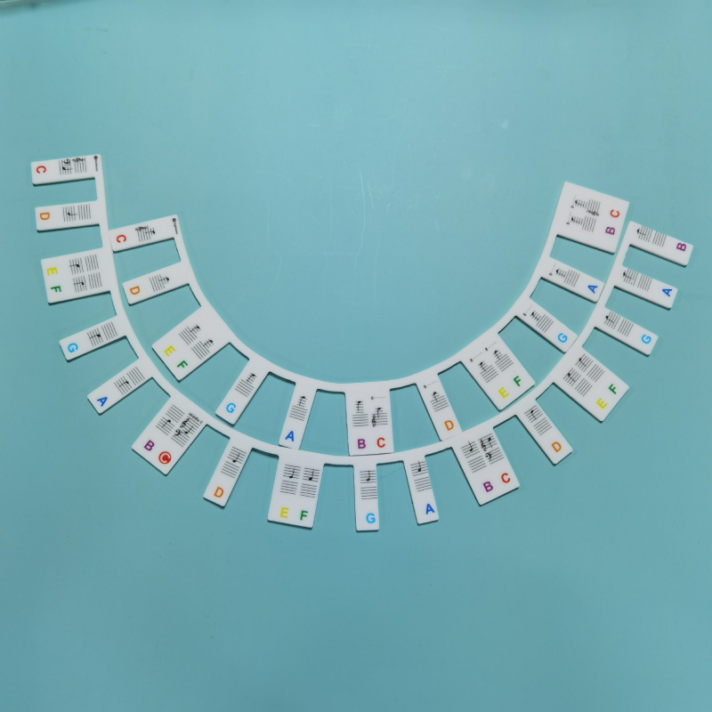 Zongora billentyű matricák - gumi anyag, modell: szilikon billentyű útmutató, dobozos csomagolás, 88-billentyű kompatibilitás