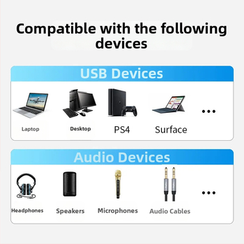 USB externá zvuková karta – vstup pre mikrofón 3,5 mm, stereo zvuk, USB 2.0, model V-K, značka Only Case