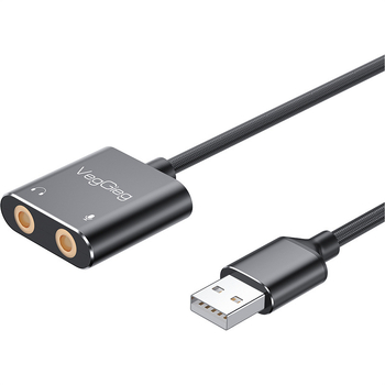 Εξωτερική κάρτα ήχου USB – είσοδος μικροφώνου 3,5 mm, στερεο ήχος, USB 2.0, μοντέλο V-K, μάρκα Only Case