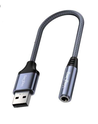 Εξωτερική κάρτα ήχου USB – είσοδος μικροφώνου 3,5 mm, στερεο ήχος, USB 2.0, μοντέλο V-K, μάρκα Only Case