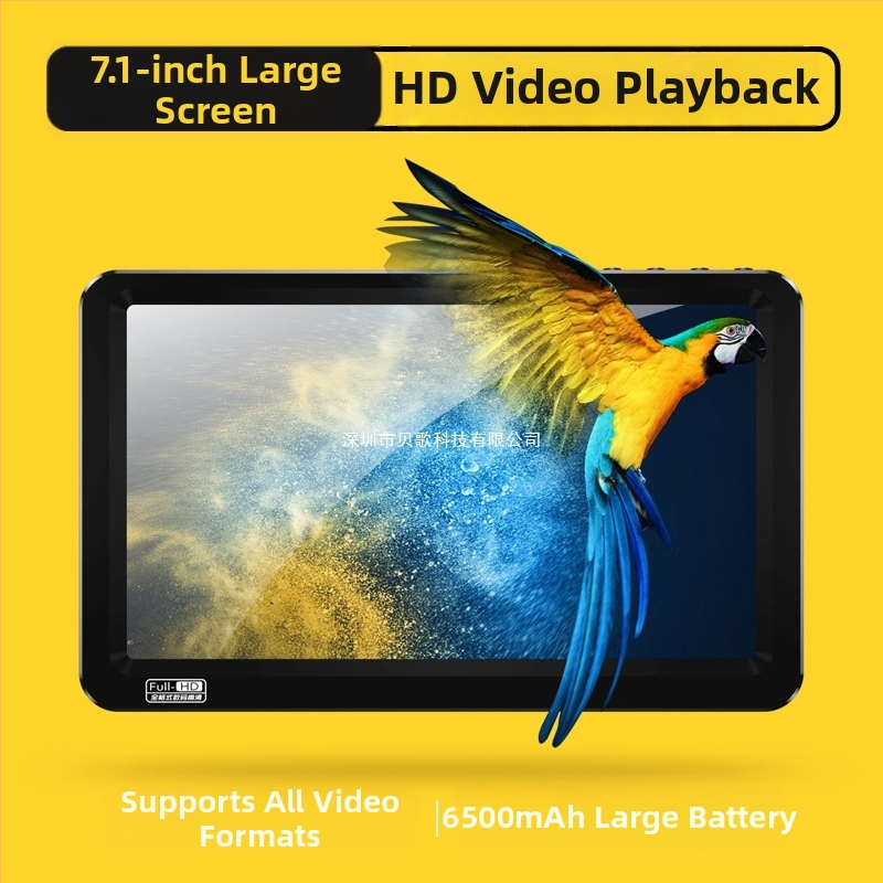 Prenosný MP5 prehrávač s Bluetooth, s plnou obrazovkou, 128 MB pamäťou, 480p výstupom a prehrávaním MP4/MP3.