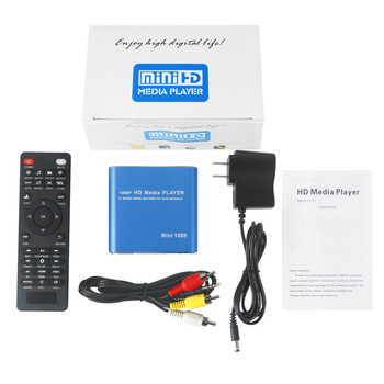 Mini player multimedia 1080p Full HD cu suport USB HDD și card SD/MMC — ieșire HDMI, 1920x1080, procesor F10, 128MB memorie, formate video MPEG/RMVB/MP4/MKV; audio MP3/WMA/FLAC