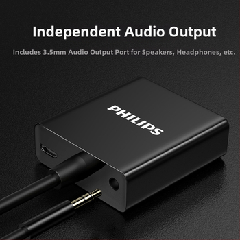 HDMI na VGA adaptér s audio, Philips model SWR1620A/93, 0.15 m kábel s medeným jadrom