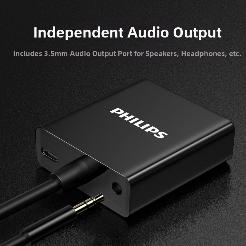 HDMI na VGA adaptér s audio, Philips model SWR1620A/93, 0.15 m kábel s medeným jadrom
