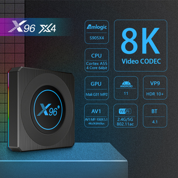 X96 X4 Android TV kutija, Android 11, S905X4 procesor, 4GB RAM, 8K izlaz