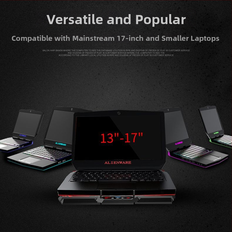 Chladič na notebook so 6 ventilátormi, vzduchové chladenie, dotykové ovládanie, model Thin Ice 6, plastové telo
