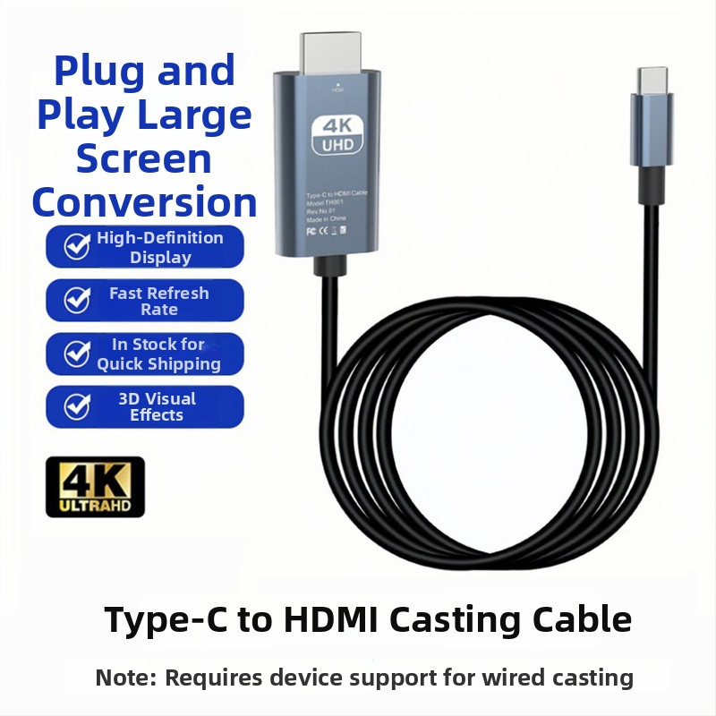 Cablu adaptor Type-C la HDMI, model XWD-11, cupru, interfață HDMI, viteză de transfer 5