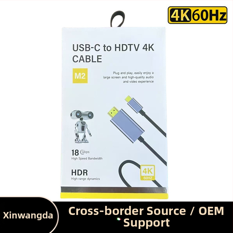 Cablu adaptor Type-C la HDMI, model XWD-11, cupru, interfață HDMI, viteză de transfer 5