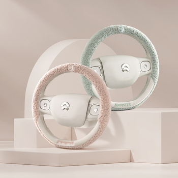 Κάλυμμα τιμονιού αυτοκινήτου, teddy βελούδινη επιφάνεια, χειμώνας, μάρκα 8090, universal εγκατάσταση