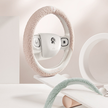 Κάλυμμα τιμονιού αυτοκινήτου, teddy βελούδινη επιφάνεια, χειμώνας, μάρκα 8090, universal εγκατάσταση