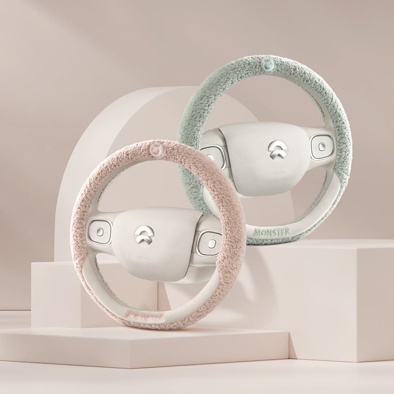 Κάλυμμα τιμονιού αυτοκινήτου, teddy βελούδινη επιφάνεια, χειμώνας, μάρκα 8090, universal εγκατάσταση