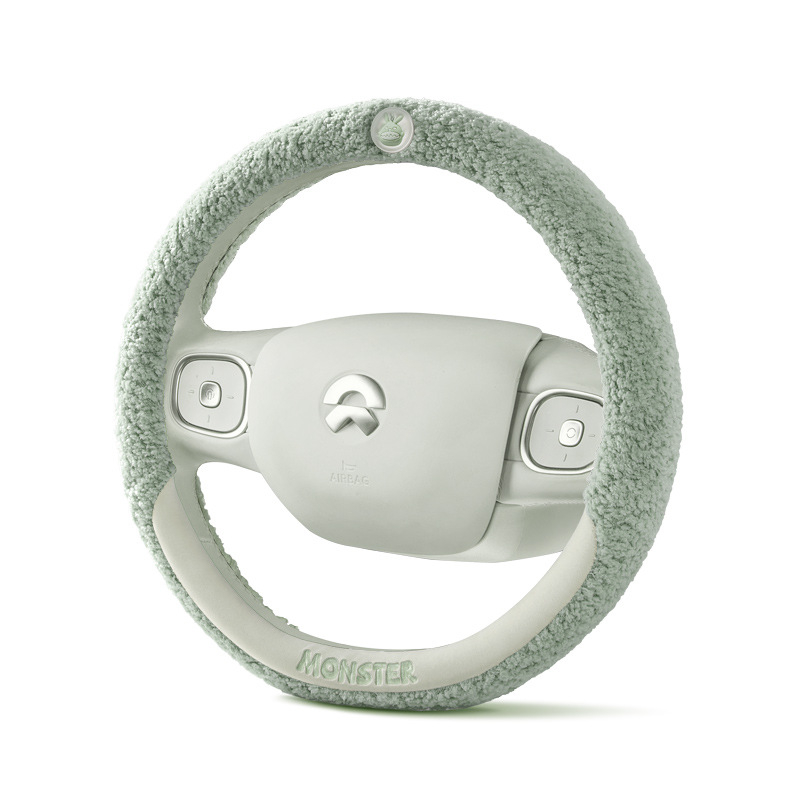 Κάλυμμα τιμονιού αυτοκινήτου, teddy βελούδινη επιφάνεια, χειμώνας, μάρκα 8090, universal εγκατάσταση