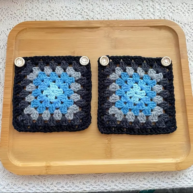 Bailai crochet navlaka za volan od umjetnog pliša, prugasti uzorak, ručno šivena, univerzalna prilagodba