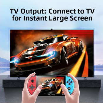 Nešiojama žaidimų konsolė su ACT veiksmo žaidimais, 8GB atmintis, USB jungtis, AV vaizdo ir garso išvestis, paprasta operacinė sistema