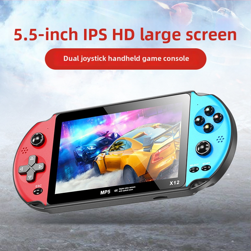 Nešiojama žaidimų konsolė su ACT veiksmo žaidimais, 8GB atmintis, USB jungtis, AV vaizdo ir garso išvestis, paprasta operacinė sistema